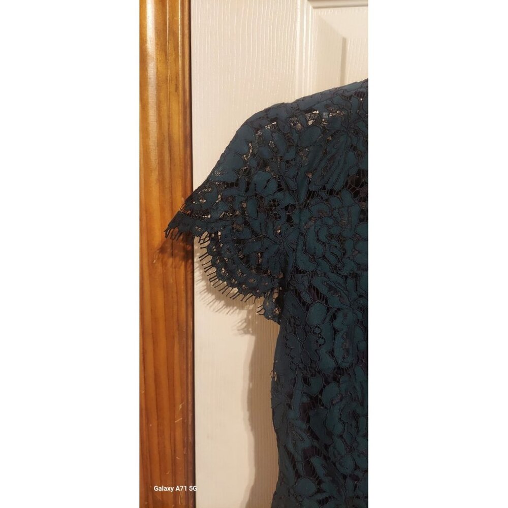 Banana Republic‎ Petite Collection Dress Womens Sz 0 P Green Jacquard NWT - Picture 4 of 9